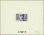 France_1952_Yvert_920b-Scott_675b_unadopted_Marechal_de_Lattre_Type_II_blue_1126_Lx_CP