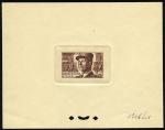 France_1952_Yvert_920b-Scott_675b_unadopted_Marechal_de_Lattre_Type_II_brown_1706_Lx_CP