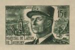 France_1952_Yvert_920b-Scott_675b_unadopted_Marechal_de_Lattre_Type_II_green_1312_Lx_aa_ATP_detail