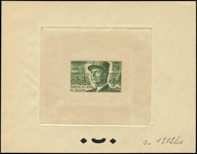 France_1952_Yvert_920b-Scott_675b_unadopted_Marechal_de_Lattre_Type_II_green_1312_Lx_b_ATP