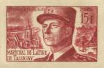 France_1952_Yvert_920b-Scott_675b_unadopted_Marechal_de_Lattre_Type_II_red_1412_Lx_aa_CP_detail