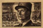 France_1952_Yvert_920b-Scott_675b_unadopted_Marechal_de_Lattre_Type_II_sepia_b_ATP_detail