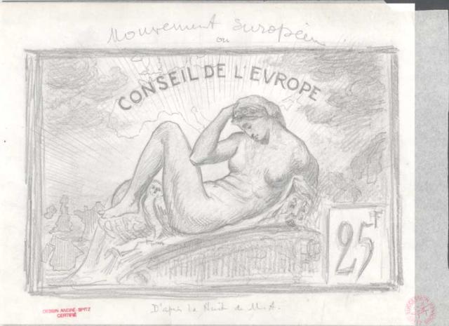 France_1952_Yvert_923a-Scott_679_unadopted_25f_conseil_de_Europe_MAQ