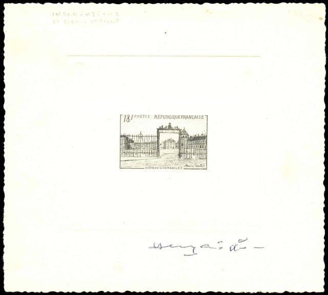 France_1952_Yvert_939a-Scott_686_unadopted_Versailles_signature_Utrillo_black_ab_AP