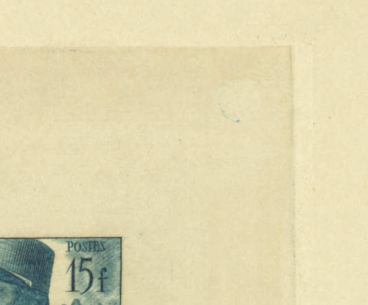 France_1952_Yvert_920b-Scott_675b_unadopted_Marechal_de_Lattre_Type_II_blue_1117_Lx_ATP_detail_c