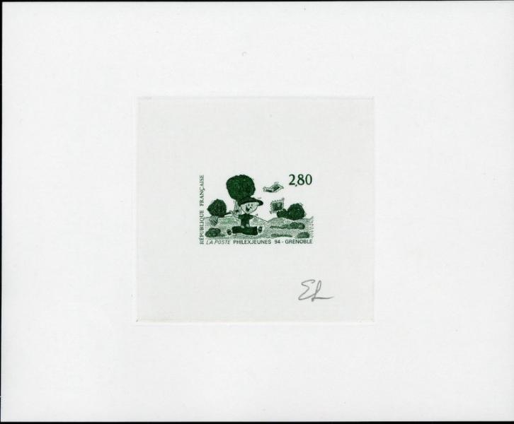 France_1994_Yvert_2877-Scott_dark-green_in_TD
