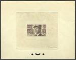 France_1952_Yvert_920b-Scott_675b_unadopted_Marechal_de_Lattre_Type_II_sepia_ab_ATP_signed