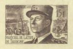 France_1952_Yvert_920b-Scott_675b_unadopted_Marechal_de_Lattre_Type_II_sepia_ab_ATP_signed_detail_a