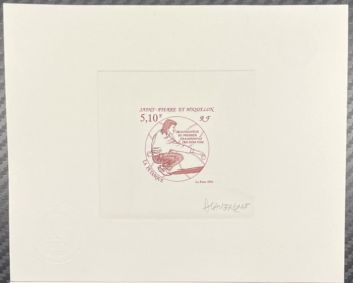 St_Pierre_1994_Yvert_593-Scott_positive_red-brown
