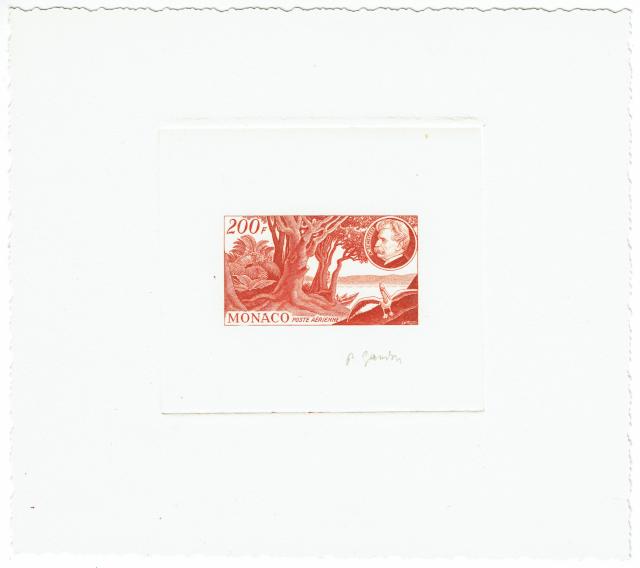 Monaco_1955_Yvert_PA59a-Scott_C40_unadopted_Scweitzer_orange_ab_AP