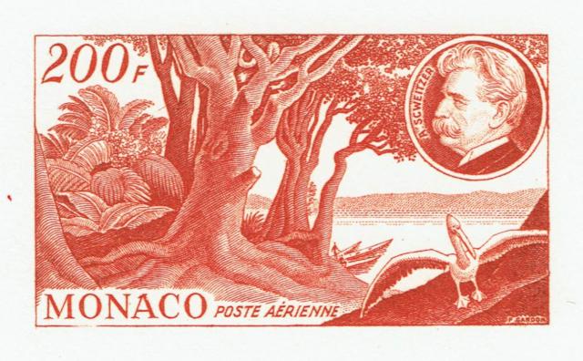 Monaco_1955_Yvert_PA59a-Scott_C40_unadopted_Scweitzer_orange_ab_AP_detail