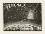 Monaco_1965_Yvert_665a-Scott_606_unadopted_Satellite_Echo_II_sepia_cb_AP_detail