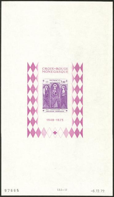 Monaco_1972_Yvert_BF7a-Scott_864_unadopted_Dolceaqua_Red_Cross_violet_l_ESS