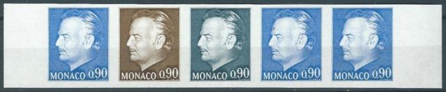 Monaco_1972_Yvert_993a-Scott_934_unadopted_90c_Prince_Rainier_III_five_ESS