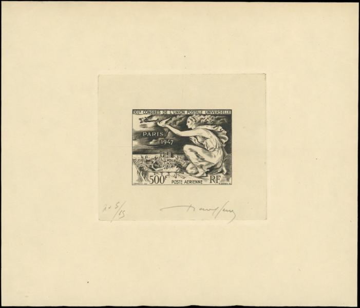 France_1947_Yvert_PA20a-Scott_C22_unadopted_UPU_sepia_g_AP