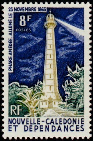 N_Caledonia_1965_Yvert_327-Scott_343_8f_lighthouse_IS
