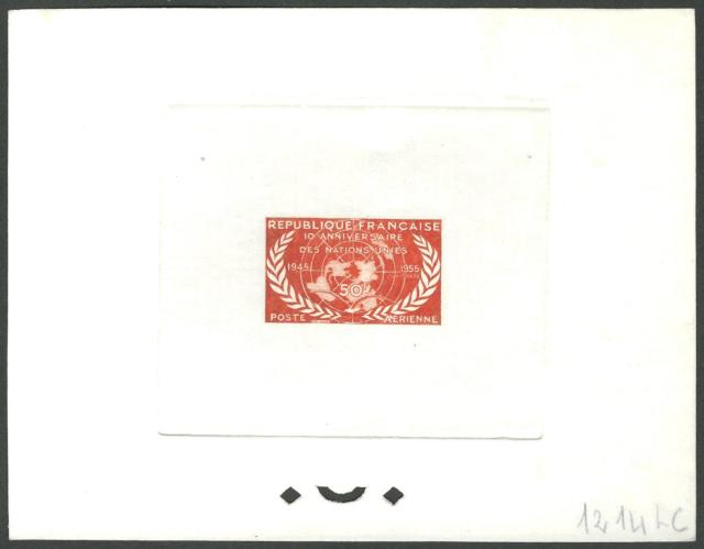 France_1955_Yvert_911c-Scott_671_unadopted_airmail_50f_ONU_orange_1214_Lc_ab_ATP
