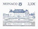 Monaco_2021_Yvert_3293-Scott_unadopted_2E32_Effiat_Castle_positive_blue_ab_AP_detail