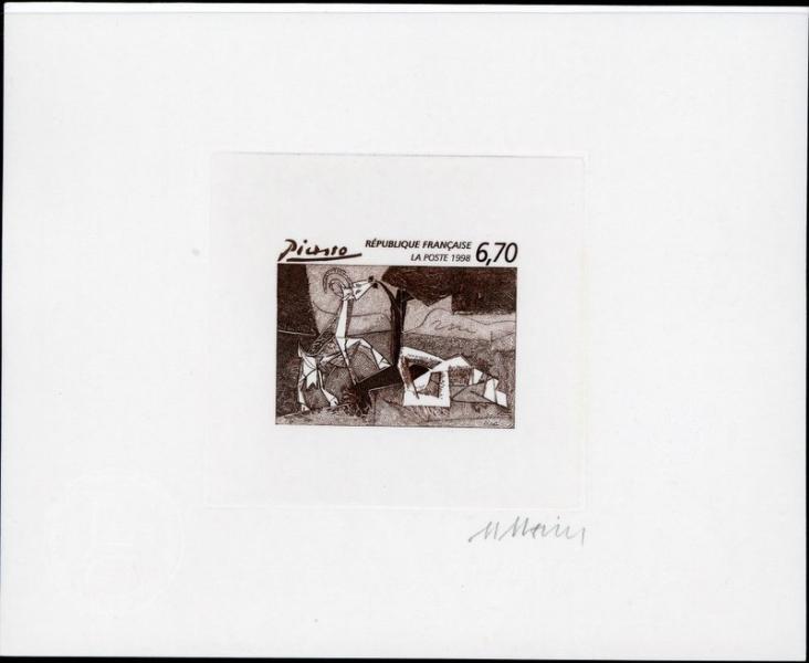 France_1998_Yvert_3162-Scott_dark-brown_in_TD