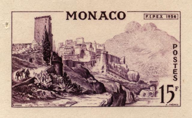 Monaco_1956_Yvert_448a-Scott_358_unadopted_Monaco_Palace_violet_e_AP_detail