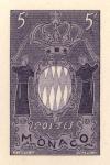 Monaco_1954_Yvert_411a-Scott_318_unissued_in_TD_armoirie_violet_b_AP_detail