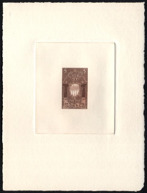 Monaco_1954_Yvert_411a-Scott_318_unissued_in_TD_armoirie_brown-red_e_AP