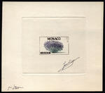 Monaco_1959_Yvert_521c-Scott_445_unadopted_65f_Lavande_1er_etat_dark-green_+_violet_+_black_AP