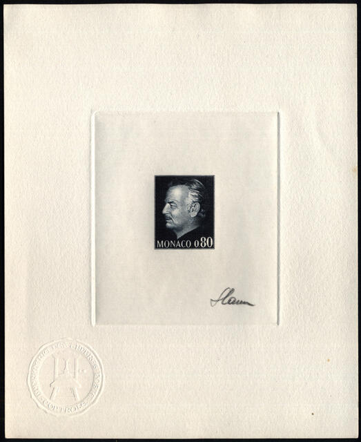 Monaco_1972_Yvert_993b-Scott_934_unadopted_without_inscription_80c_Prince_Rainier_III_dark-blue_b_AP