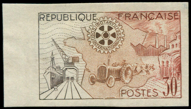France_1955_Yvert_1009a-Scott_741_unadopted_Rotary_z_ESS