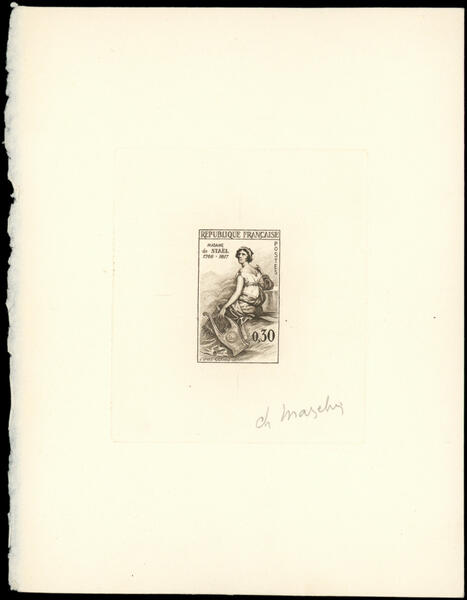 France_1960_Yvert_1269-Scott_974_dark-brown_d