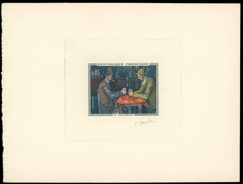 France_1961_Yvert_1321-Scott_1017_positive_hand_multicolor_ca