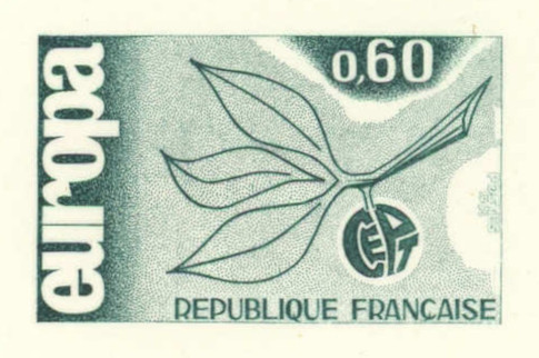 France_1965_Yvert_1456-Scott_1132_1er_etat_dark-green_detail