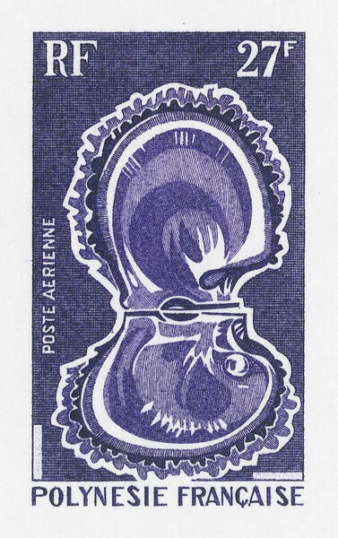 Polinesia_1970_Yvert_PA37-Scott_C60_violet_detail