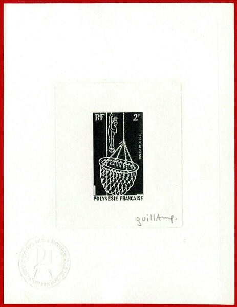 Polinesia_1970_Yvert_PA34-Scott_C57_black_a
