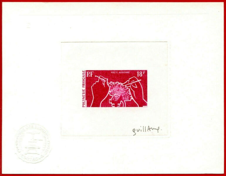 Polinesia_1970_Yvert_PA36-Scott_C59_lilac-red_a