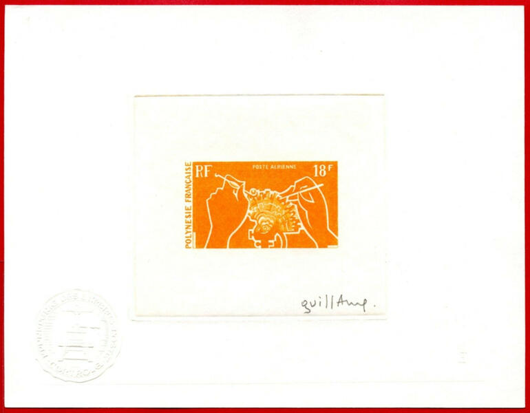 Polinesia_1970_Yvert_PA36-Scott_C59_orange_a