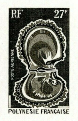Polinesia_1970_Yvert_PA37-Scott_C60_black_detail
