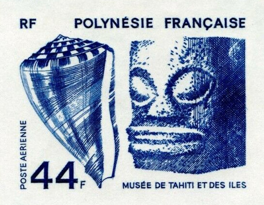 Polinesia_1979_Yvert_PA146-Scott_C170_blue_detail