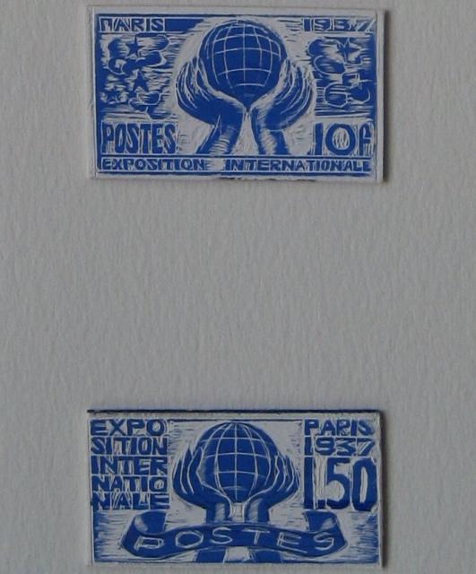 France_1937_Yvert_336i-Scott_324_unadopted_Exposition_Internationale_Paris_MAQ_detail_d © Photo L’Adresse Musée de La Poste, Par