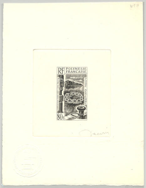 Polinesia_1965_Yvert_PA15-Scott_C38_black_e