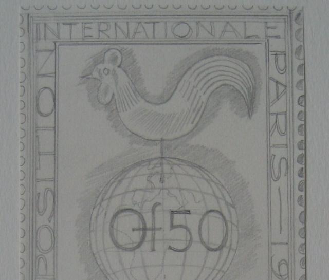 France_1937_Yvert_336l-Scott_324_unadopted_Exposition_Internationale_Paris_MAQ_detail_a © Photo L’Adresse Musée de La Poste, Par