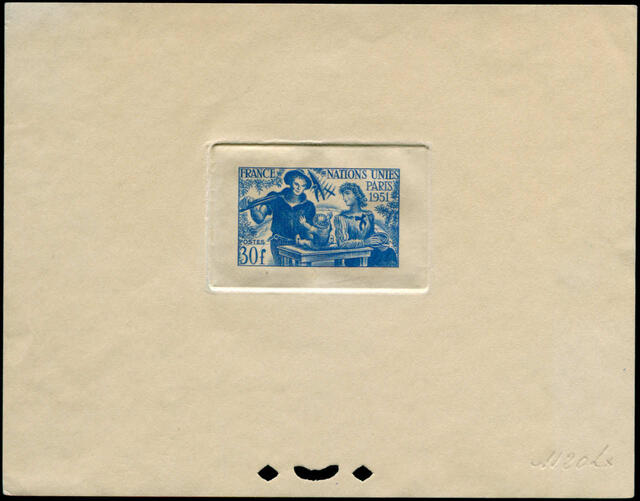 France_1951_Yvert_912a-Scott_672_unadopted_ONU_blue_1120_Lx_aa_CP