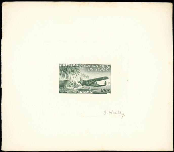 Chad_1963_Yvert_PA12-Scott_C12_etat_dark-green