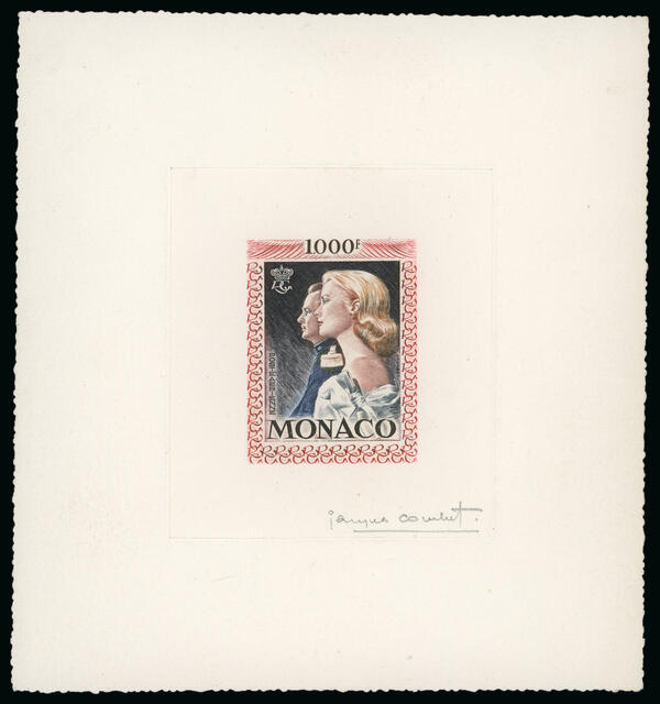 Monaco_1959_Yvert_PA72a-Scott_C55_unadopted_1000f_Grace_et_Rainier_III_gros_multicolor_ea_AP