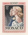 Monaco_1959_Yvert_PA72a-Scott_C55_unadopted_1000f_Grace_et_Rainier_III_gros_multicolor_ea_AP_detail