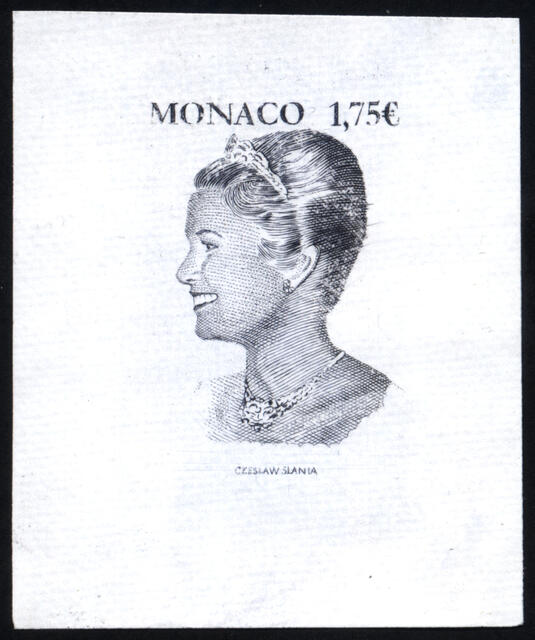 Monaco_2004_Yvert_2457a-Scott_2349_unadopted_Grace_Kelly_by_Czeslaw_Slania_1er_etat_black_aa_AP