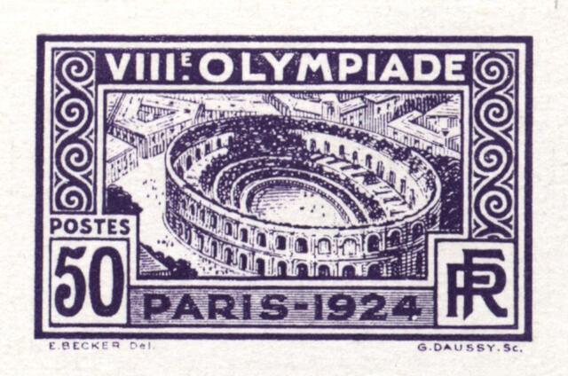 France_1924_Yvert_186a-Scott_201_unadopted_Jeux_Olympiques_Paris_50c_violet_typo_aa_AP_detail