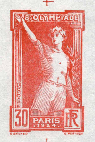 France_1924_Yvert_186bx-Scott_201_unadopted_Jeux_Olympiques_Paris_30c_red_typo_AP_detail