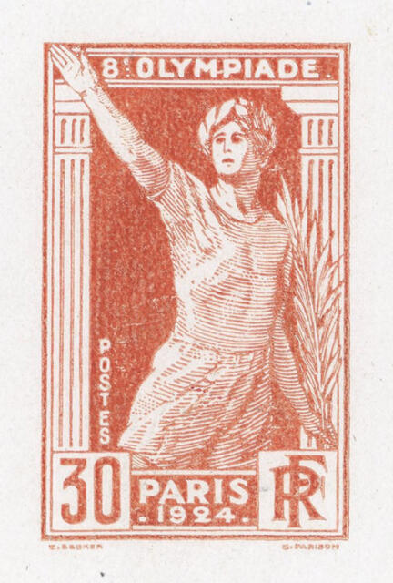 France_1924_Yvert_186bx-Scott_201_unadopted_Jeux_Olympiques_Paris_30c_dark-red_typo_AP_detail