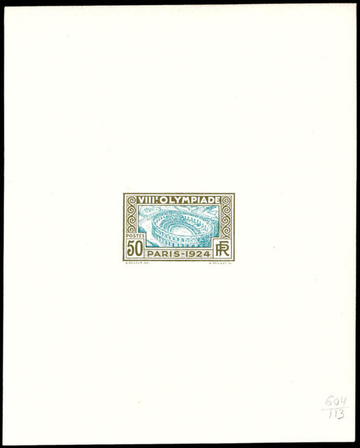 France_1924_Yvert_186a-Scott_201_unadopted_Jeux_Olympiques_Paris_50c_sepia_604_+_blue_113_typo_ab_CP